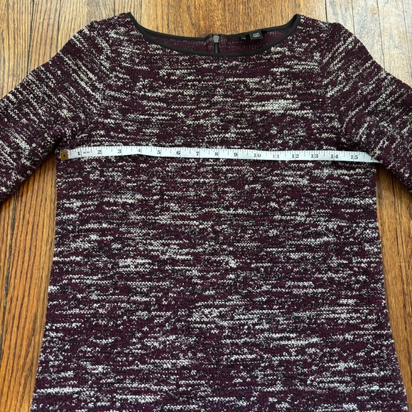 Ann Taylor Maroon and White Knit Dress - Picture 6 of 8